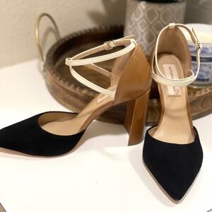 ANTONIO MELANI - Black and Tan Block Heel